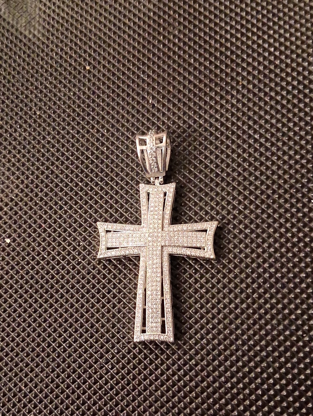 Zirconia Stainless Steel Cross Pendant Necklace - Women's Jewelry